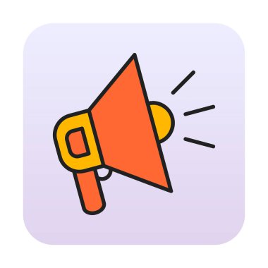 megafon ikonu. Hoparlör vektör illüstrasyonu. düz dizayn