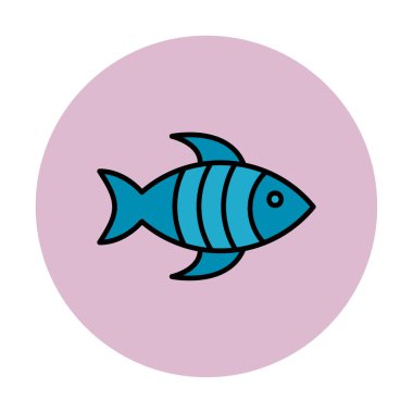 Balık. Web simgesi basit illüstrasyon