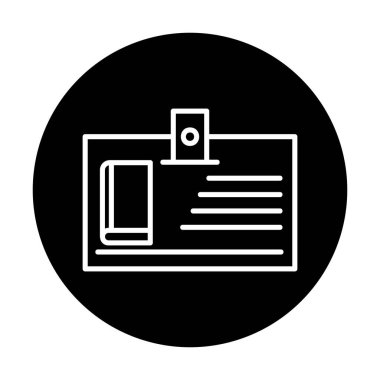 Kütüphane kartı simgesi, vektör illüstrasyonu