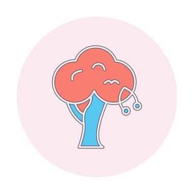 ağaç web simge vektör çizim