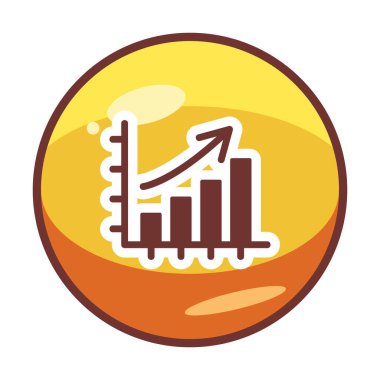 büyüyen grafik, bar grafiği vektör çizimi