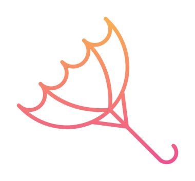 şemsiye simgesi vektör illüstrasyonu 