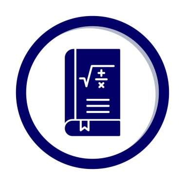 Matematik kitabı. Web simgesi basit illüstrasyon                         
