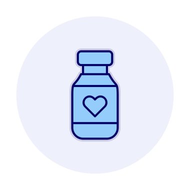 Vitamin şişesi simgesi, vektör illüstrasyonu
