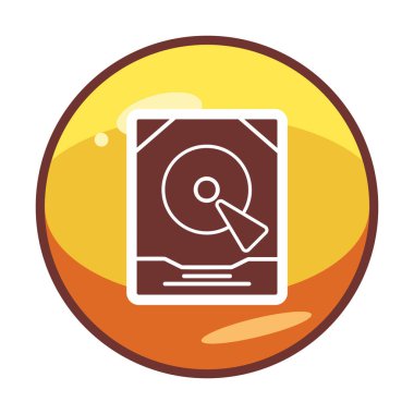 sabit disk vektör çizimi, simge ögesi