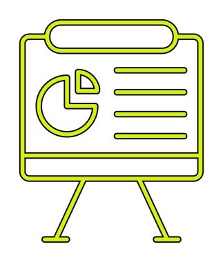 Sunum tahtası simgesi, vektör illüstrasyonu   