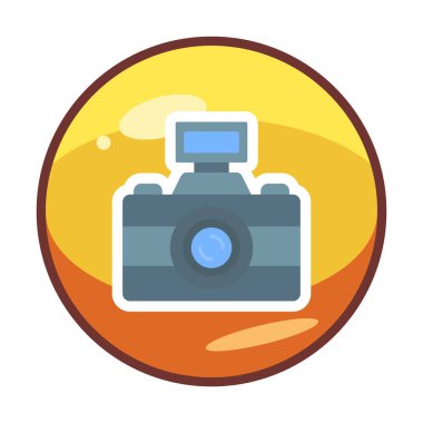 fotoğraf makinesi ikon vektör illüstrasyonu                      