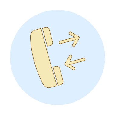 Telefon var. Web simgesi vektör illüstrasyonu