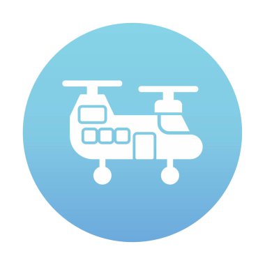 Askeri Heliciopter vektör ikonu. biçim düzdür  
