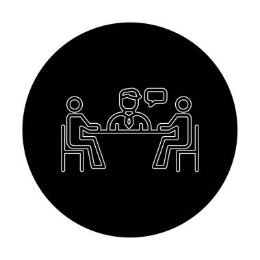 Basit iş Buluşma simgesi, vektör illüstrasyonu