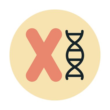 Kromozom ikon vektör illüstrasyon tasarımı