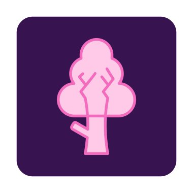 ağaç web simge vektör çizim