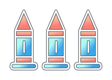 Askeri silah mermileri vektör ikonu. Sembol, logo çizimi. Vektör grafikleri 