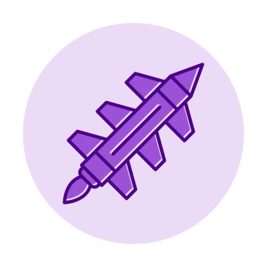 Füze roket ağ ikonu vektör çizimi