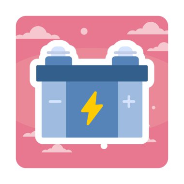 araba aküsü vektör illüstrasyonu