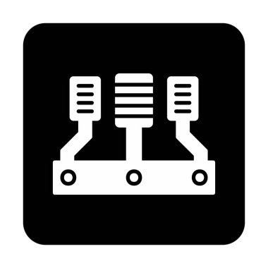 Araba Hızlandırıcı düz simgesi, vektör illüstrasyonu 