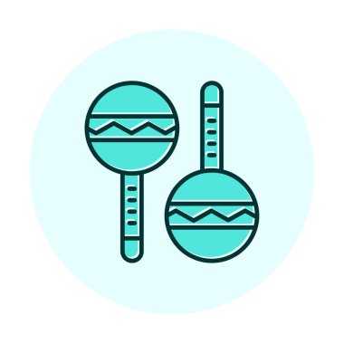 maracas simgesi vektör illüstrasyonu