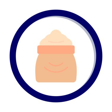 Şeker düzlüğü simgesi, vektör illüstrasyonu  