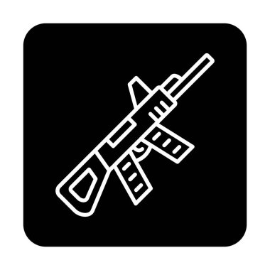 Makine Tüfeği vektör illüstrasyonu