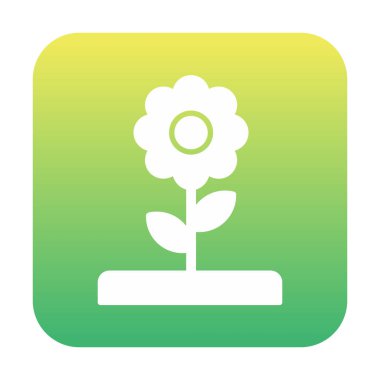 çiçek vektör simgesi. Basit tasarım