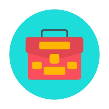 Portföy düz vektör simgesi