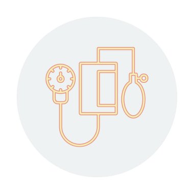 Basit Kan basıncı ölçüm simgesi, vektör illüstrasyonu