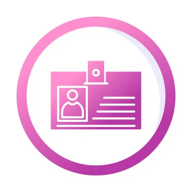 ID kart simgesi vektör illüstrasyonu