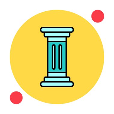 Sütun düz simgesinin vektör illüstrasyonu