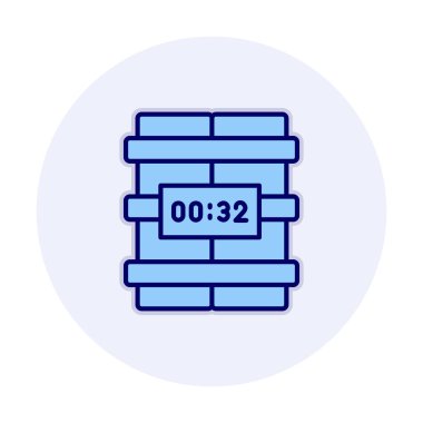 Zaman bombası ikonu vektör illüstrasyonu.