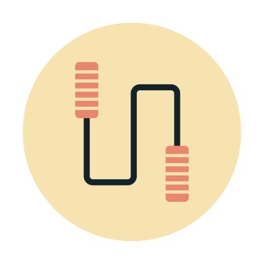 İp sporu ikonunu atlıyorum. Vektör illüstrasyonu 