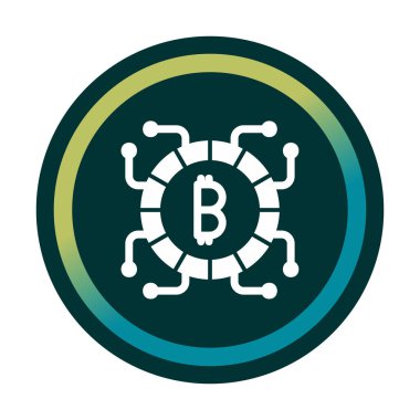 Basit bitcoin simgesi, vektör illüstrasyonu