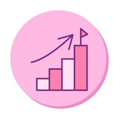 büyüyen grafik simgesi, vektör çizim