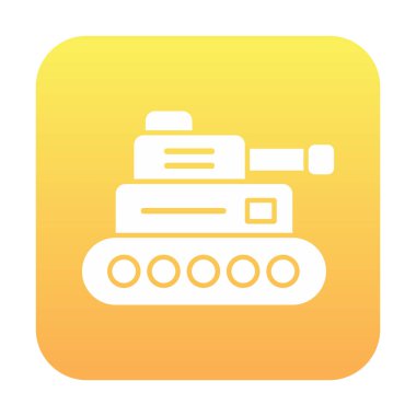 askeri tank simgesi vektör illüstrasyon