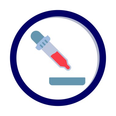 Pipette düz renk vektör ikonu tasarımı 