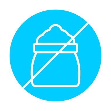 Şeker işareti yok, vektör illüstrasyonu  