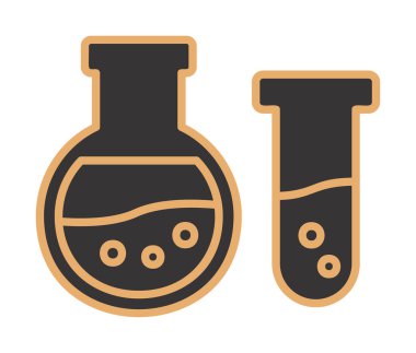 Matara ikonu. Laboratuvar ekipmanları. vektör illüstrasyonu.                     