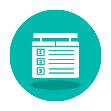 Puan tahtası web simgesi, vektör illüstrasyonu 