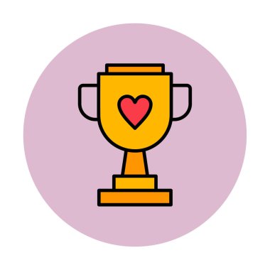 Kupalı kupa. Web simgesi basit illüstrasyon