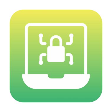 bilgisayar kilidi vektör illüstrasyon tasarımı