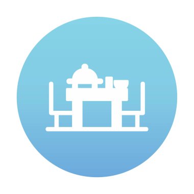 Basit ziyafet simgesi, vektör illüstrasyonu