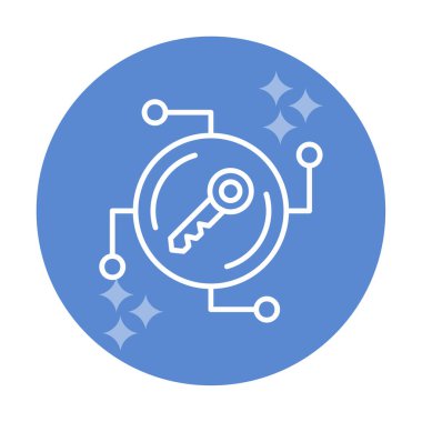 Anahtar ağ simgesi vektör illüstrasyonu 