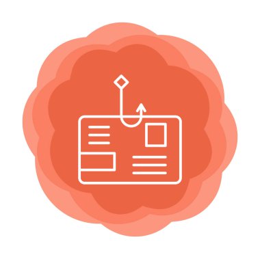  phishing line simgesi vektör illüstrasyon tasarımı