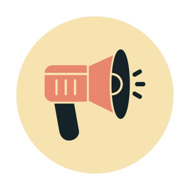 megafon ikonu. Hoparlör vektör illüstrasyonu. düz dizayn