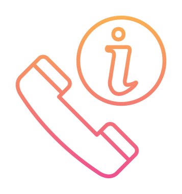 Basit çağrı bilgi simgesi, vektör illüstrasyonu