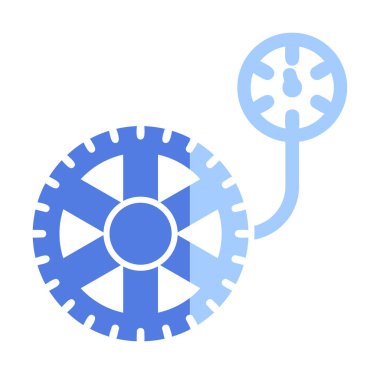 Tekerlek basıncı, arka planda izole edilmiş simge, otomatik servis, araba tamiri