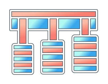 Araba pedalları web tasarım ikonu. Beyaz arkaplanda vektör illüstrasyonu