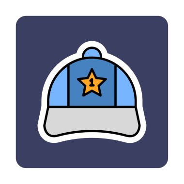 Bir numaralı simge ile kapağın vektör illüstrasyonu 