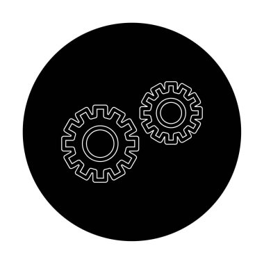 Gears'ı web simgesi, vektör çizim 