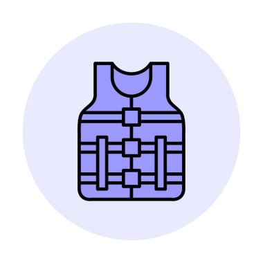 Modern Life Vest simge tasarımının vektör çizimi                     