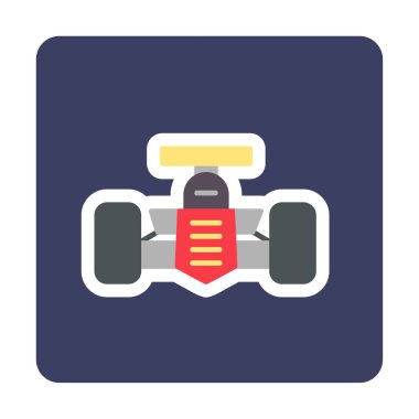 Yarış arabası simgesinin vektör illüstrasyonu